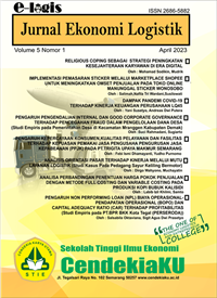 					View Vol. 7 No. 2 (2025): Oktober : E-Logis : Jurnal Ekonomi Logistik
				